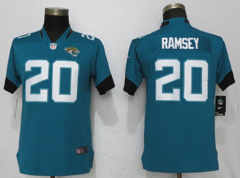 Women Jacksonville Jaguars #20 Ramsey Green Vapor Untouchable Player Nike NFL Jerseys->denver broncos->NFL Jersey